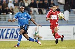 جانب من لقاء هامبورج ومنتخب الامارات 