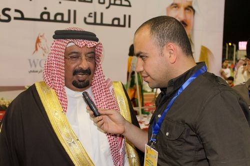 رئيس نادي المحرق يتحدث للزميل محمد جبريل