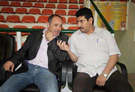 عمرو السعيد متحدثا للزميل احمد عبد اللطيف مراسل كووورة في الكويت