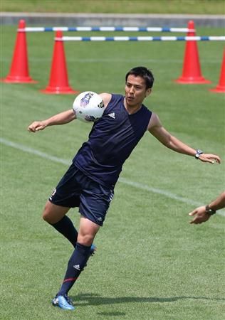 قائد المنتخب الياباني هاسيبي في تدريبات الجمعة