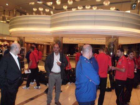 من وصول المنتخب الاردني مقر الاقامة في طوكيو