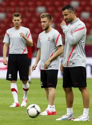 جانب من استعدادات المنتخب البولندي لمواجهة الغد امام نظيره اليوناني