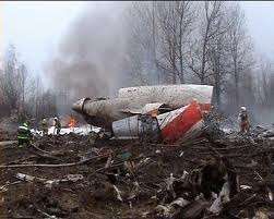 حطام الطائرة الرئاسية البولندية في روسيا