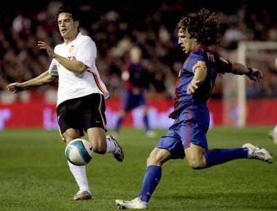 جانب من لقاء فالنسيا وبرشلونة بالدوري الاسباني