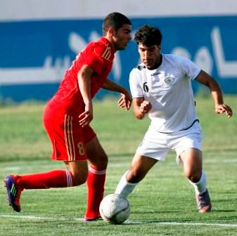 من مباراة الأردن وفلسطين اليوم