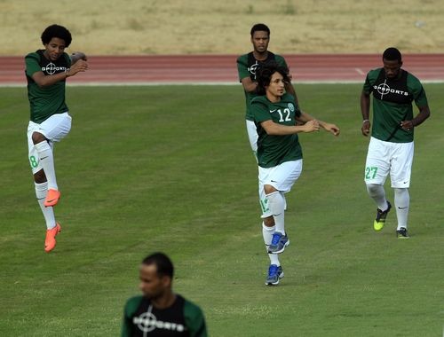 من تدريبات المنتخب السعودي 