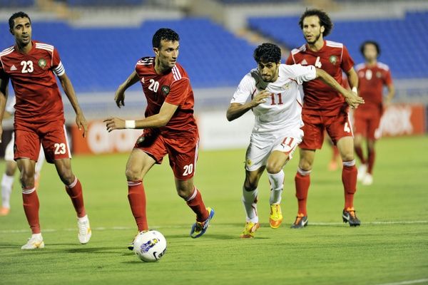 لقطة من مباراة البحرين مع المغرب
