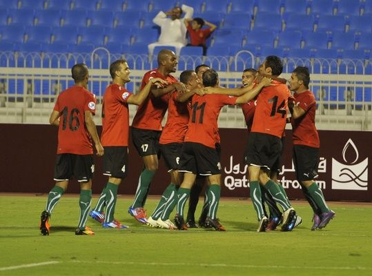 فرحة ليبيا بأحد الأهداف على اليمن