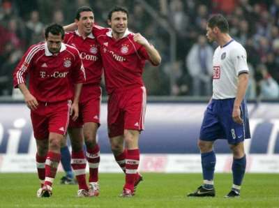 فرحة لاعبي البايرن بالفوز 