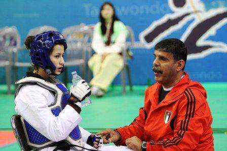 دانا حيدر برفقة مدربها