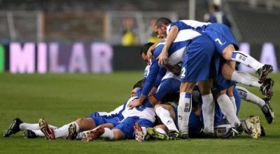 فرحة لاعبي اسبانيول 