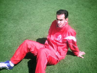 العب المحرقاوي حسين سلمان اثناء التدريبات