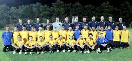 لقطة للمنتخب قبل بدء التدريب