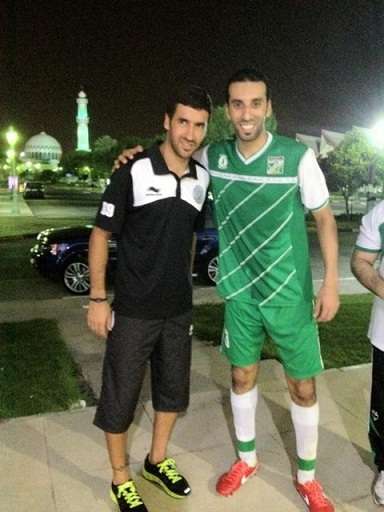 لاعب العربي نواف شويع مع راؤول