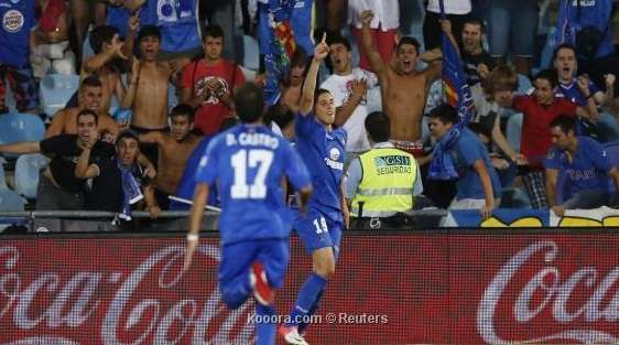 المغربي عبد العزيز برادة يحتفل بهدف الفوز على الريال