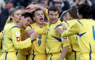 فرحه لاعبي المنتخب الأكراني