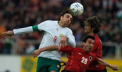 جانب من مباراة بلغاريا و البانيا