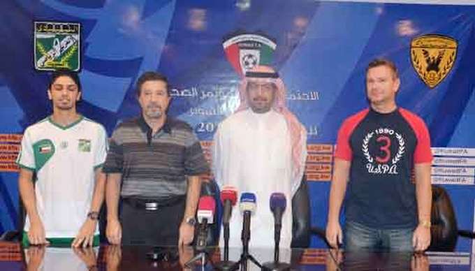 رادان والمحطب وروماو والبلوشي في المؤتمر الصحفي