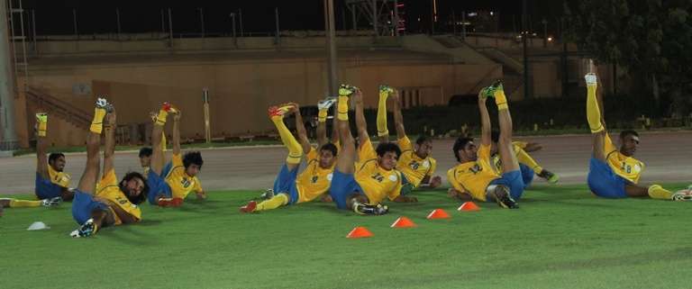 جانب من تدريبات الفريق