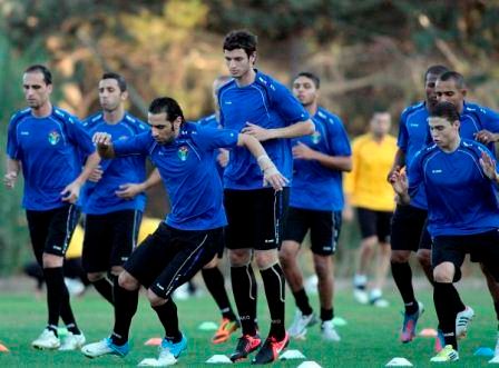 جانب من تدريبات منتخب الأردن