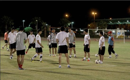 أولى تدريبات فريق جوانج جوه إيفرجراند الصيني في مدينة جدة السعودية