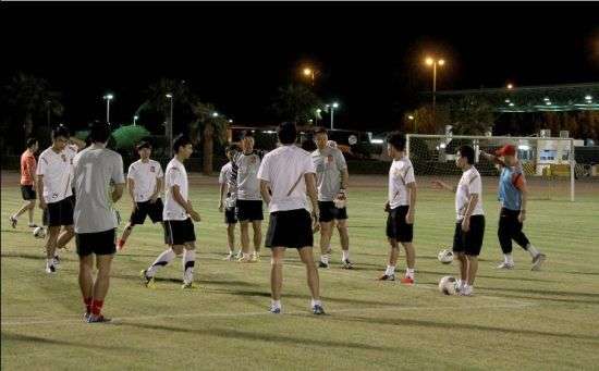 أولى تدريبات فريق جوانج جوه إيفرجراند الصيني في مدينة جدة السعودية