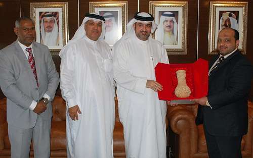  جانب من استقبال الجودر لرئيس اتحاد كرة اليد  