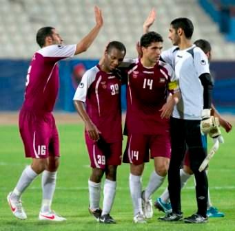 لاعبو النصر يحتفلون بتأهلهم لدور الثمانية على حساب الساحل