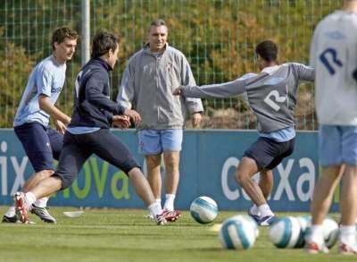 هريستو ستويشكوف في حصة تدريبية لفريق سلتا فيجو