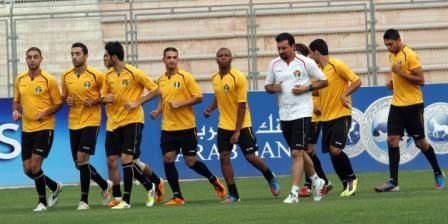 جانب من تدريب لاعبي المنتخب