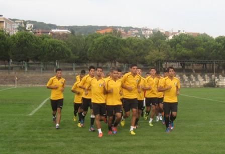 جانب من تدريبات المنتخب في تركيا