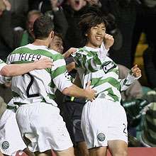 ناكامورا فرحا بهدف الفوز لسيلتيك