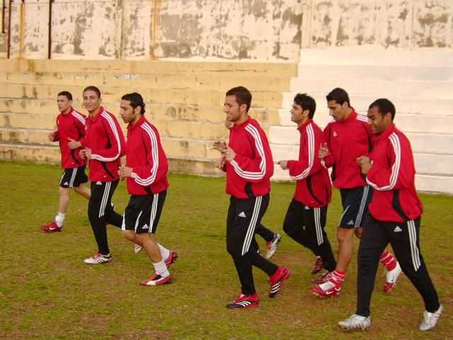 من تدريبات شباب الاردن على ملعب النجمة في بيروت وبعدسة كوورة