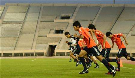 أولى تدريبات منتخب اليابان بالعاصمة القطرية الدوحة