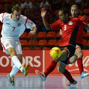 من مباراة مصر والتشيك