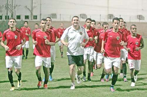 من تدريبات منتخب الأردن في الإمارات