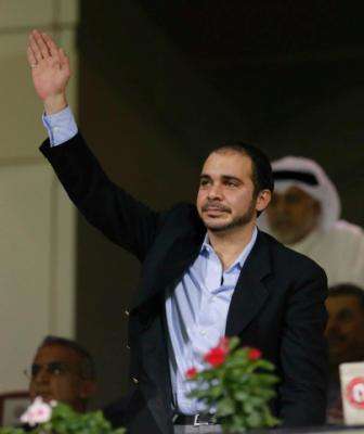 الأمير علي خلال حضوره للمباراة الأردن والعراق