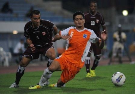 جانب من لقاء الدور الاول بين كاظمة والنصر