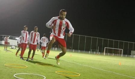رائد فارس خلال التدريبات