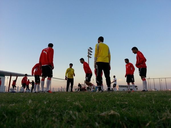 جانب من تدريبات الفريق يوم أمس 