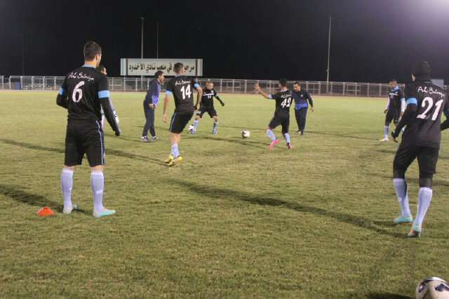 جانب من تدريب السالمية على ملعب الاخدود 