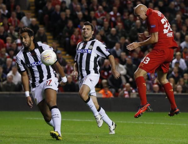 من لقاء الذهاب بين ليفربول وأودينيزي