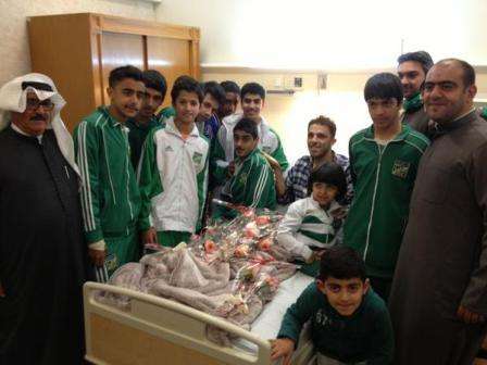 محمد جراغ مع براعم العربي في المستشفى