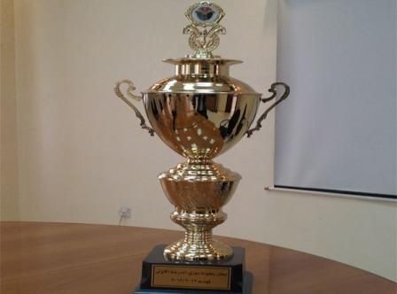 الكأس الذي سيسلم للبطل فريق الحسين اربد  