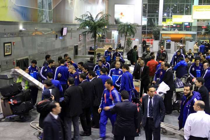 وصول فريق النادي الأهلي من اليابان