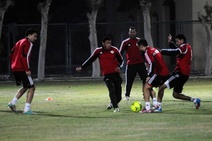 جانب من تدريبات منتخب مصر قبل السفر