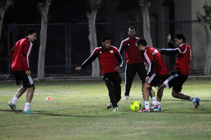 جانب من تدريبات منتخب مصر قبل السفر