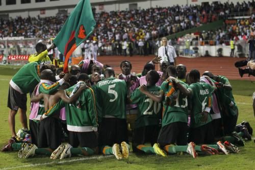 منتخب زامبيا يحتفل بلقب أمم افريقيا الأخير