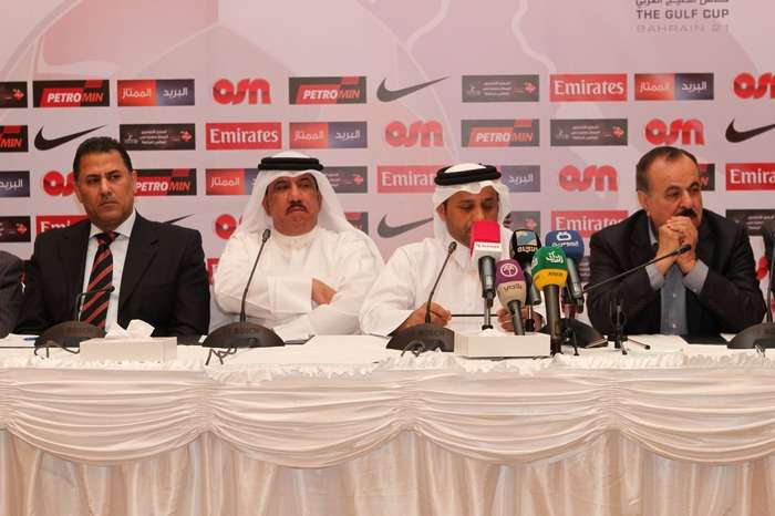  المؤتمر الصحفي لجائزة قناة الكأس و موقع كووورة لأفضل تغطية صحيفة لبطولة كأس الخليج