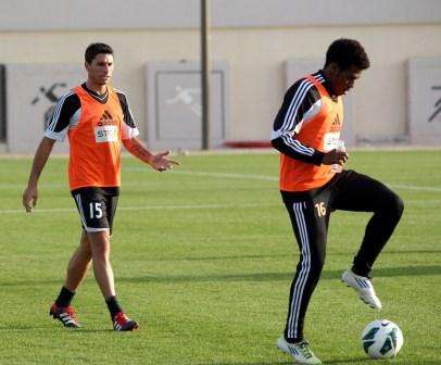 جانب من تدريب فريق الشباب اليوم